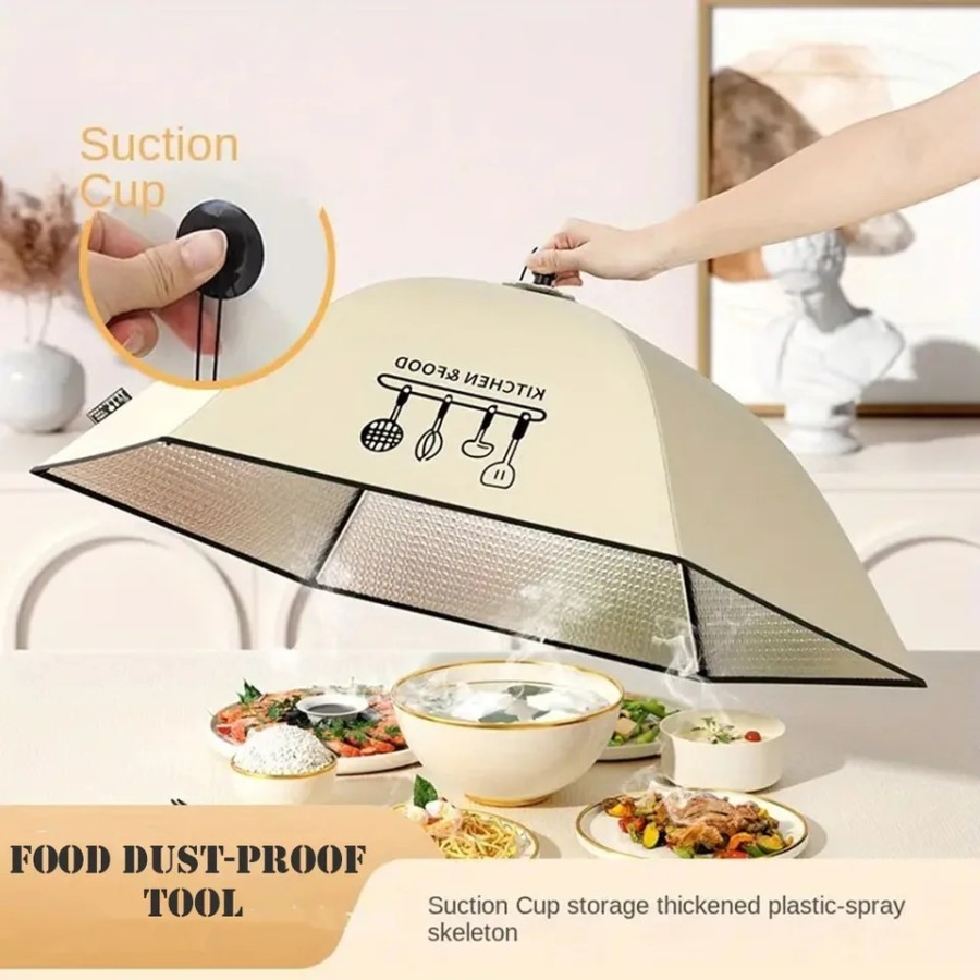 MH - Tudung Saji Meja 70cm Tahan Panas Aluminium Foil Dapur Model Lipat