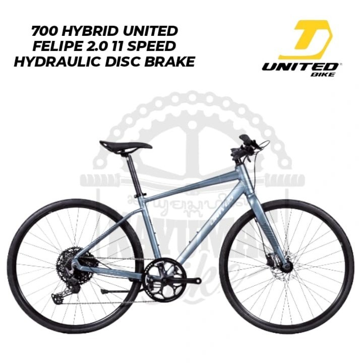 SEPEDA 700 HYBRID UNITED FELIPE 2.0 11 SPEED HYDRAULIC DISC BRAKE
