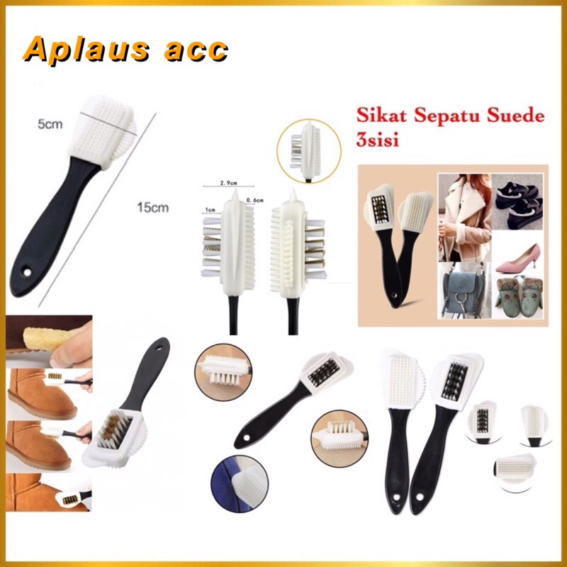 Sikat Sepatu Suede 3 Sisi Nubuck Brush Sikat Sepatu 3 Sisi Serbaguna