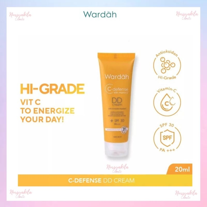Wardah C-Defense DD Cream 20 ml - Alas Bedak | BB Cream | Foundation