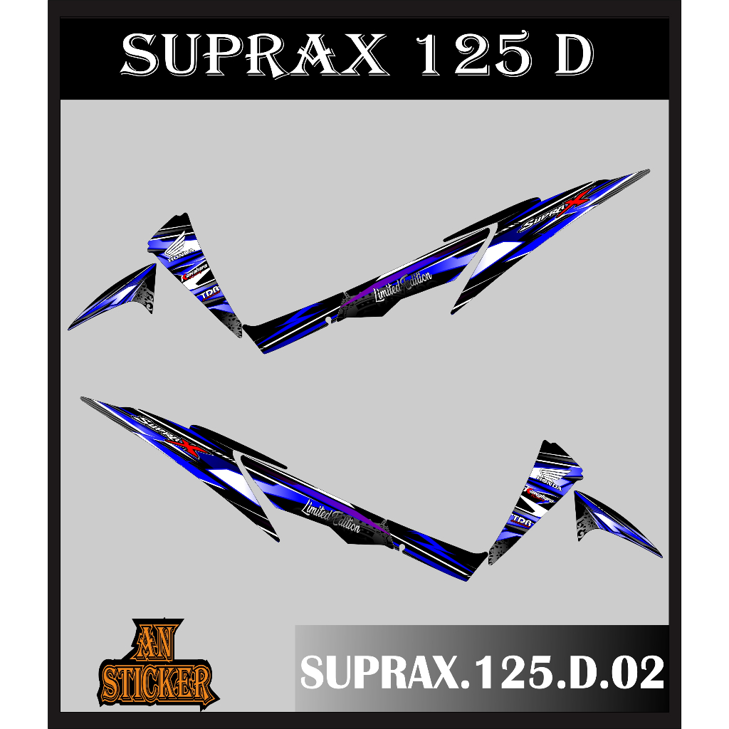 Striping SUPRA X 125 D 2006 sticker decal supra list variasi honda SUPRA X 125 D CODE 02