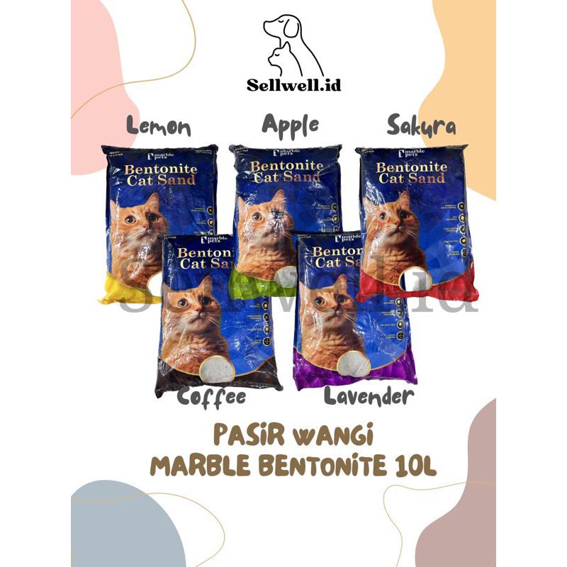 Pasir Kucing Gumpal Marble 10L / Pasir Gumpal / Cat Litter / Pasir Kucing Wangi / Pasir Kucing Gumpa