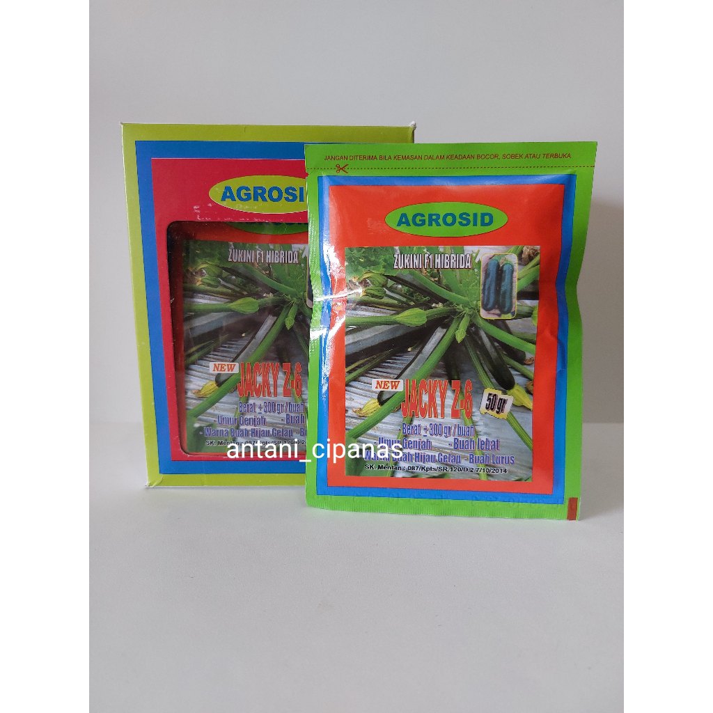 RB benih zukini / cukini / zucchini f1 JACKY Z6 AGROSID 50gr