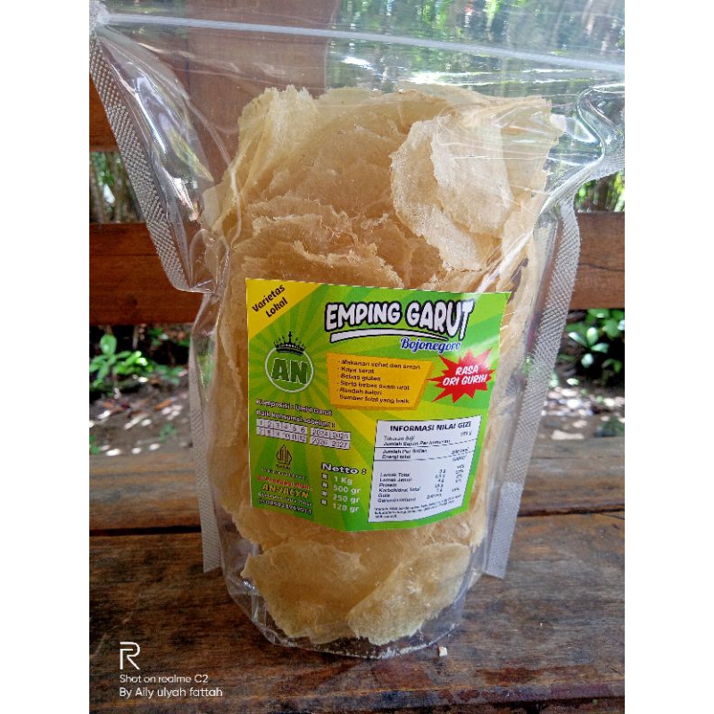 

Emping garut mentah 100 gr/keripik irut