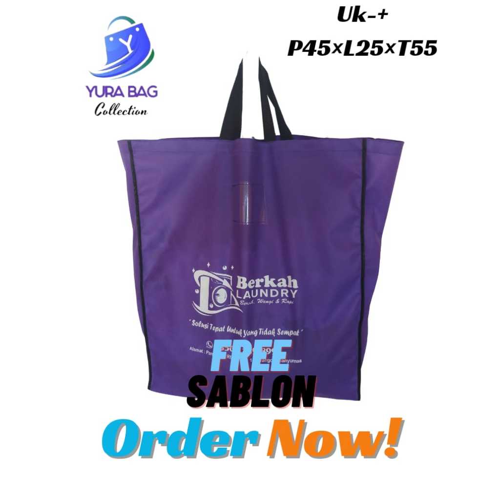 TAS LAUNDRY / TAS PAKAIAN / KOTAK JINJING / MUAT 10-13Kg | FREE SABLON