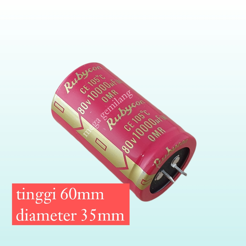 Elco 10000uf 80v Rubycon