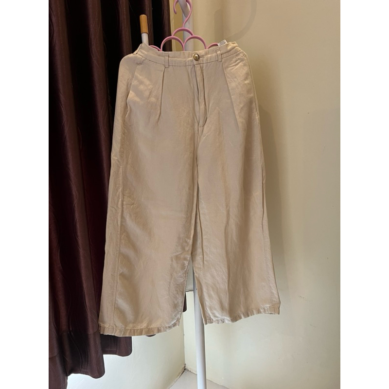 LINEN PANTS KULOT UNQL GU