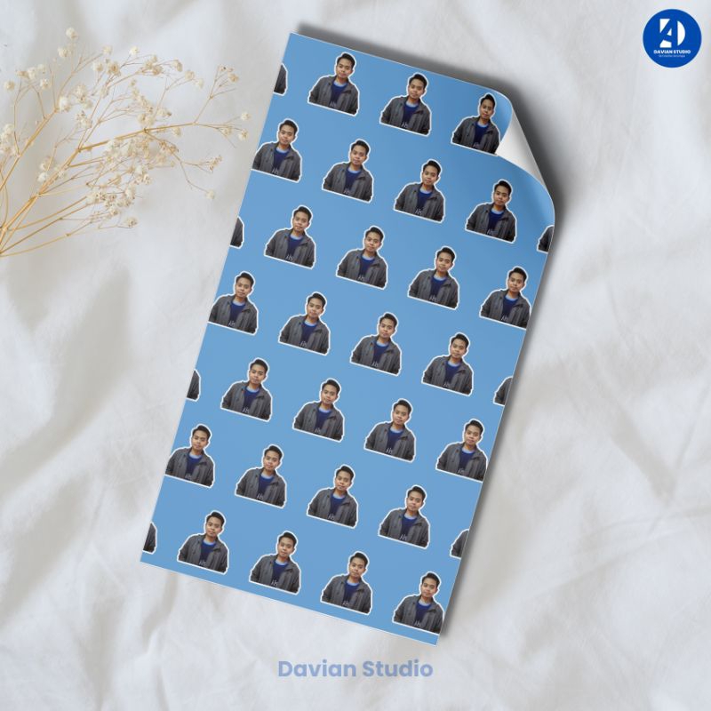 

[DVNSTUDIO] Kertas Kado Custom Wajah/Kemasan Ulang Tahun Lucu Unik Termurah