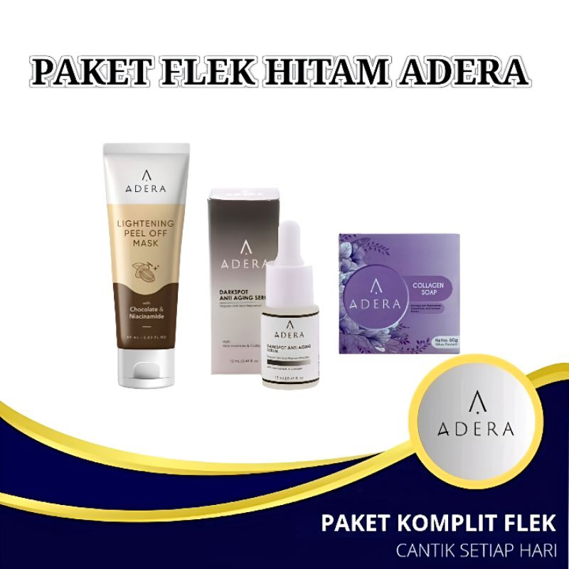 Adera 1 Paket Flek Hitam Masker Ligtening Peel Off Mask Serum Darkspot Anti Aging  Sabun Wajah Colle