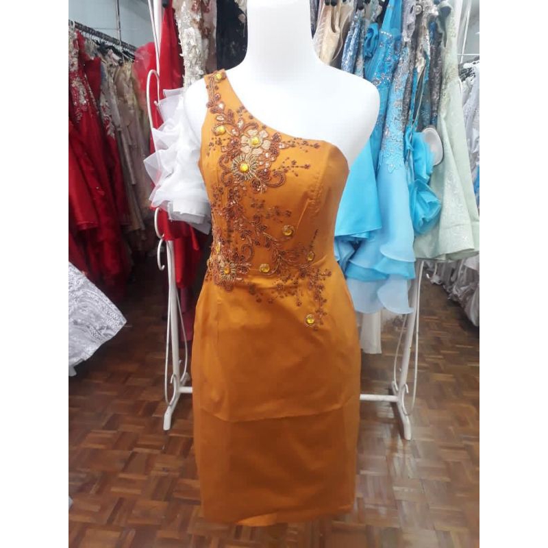 Dress Pesta Wanita Gold