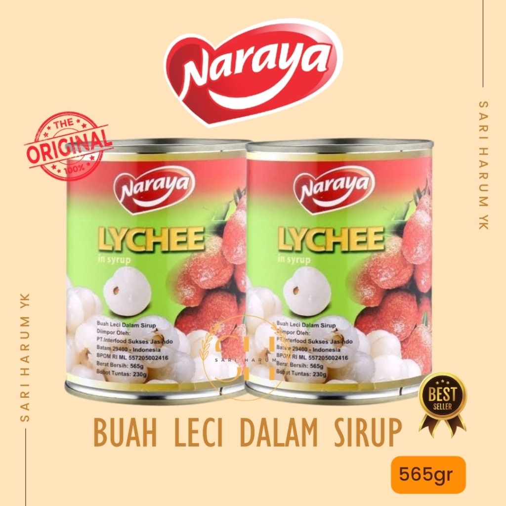 

Naraya Leci | buah leci dalam sirup | Buah kaleng | 565gr