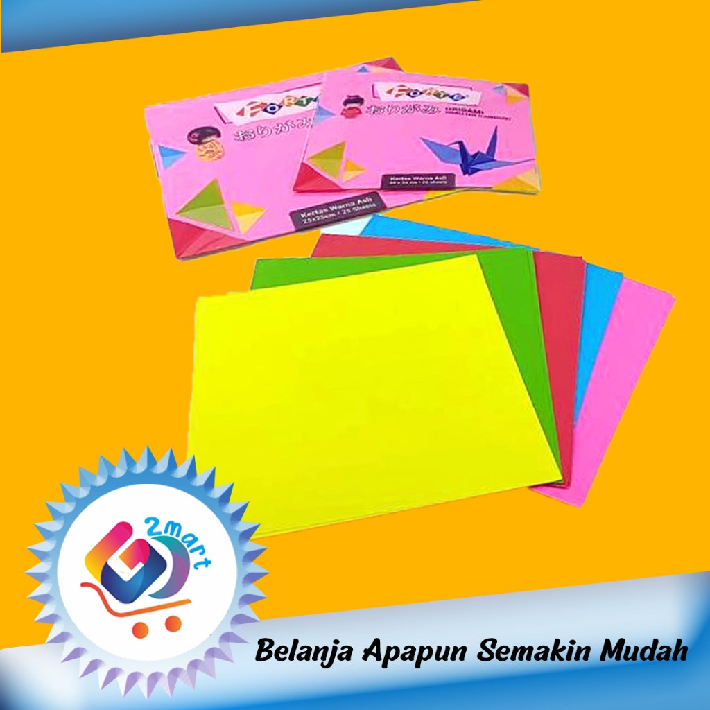 

Kertas lipat Origami 16X16 Cm Bolak Balik FORTE TERLARIS 1Pack