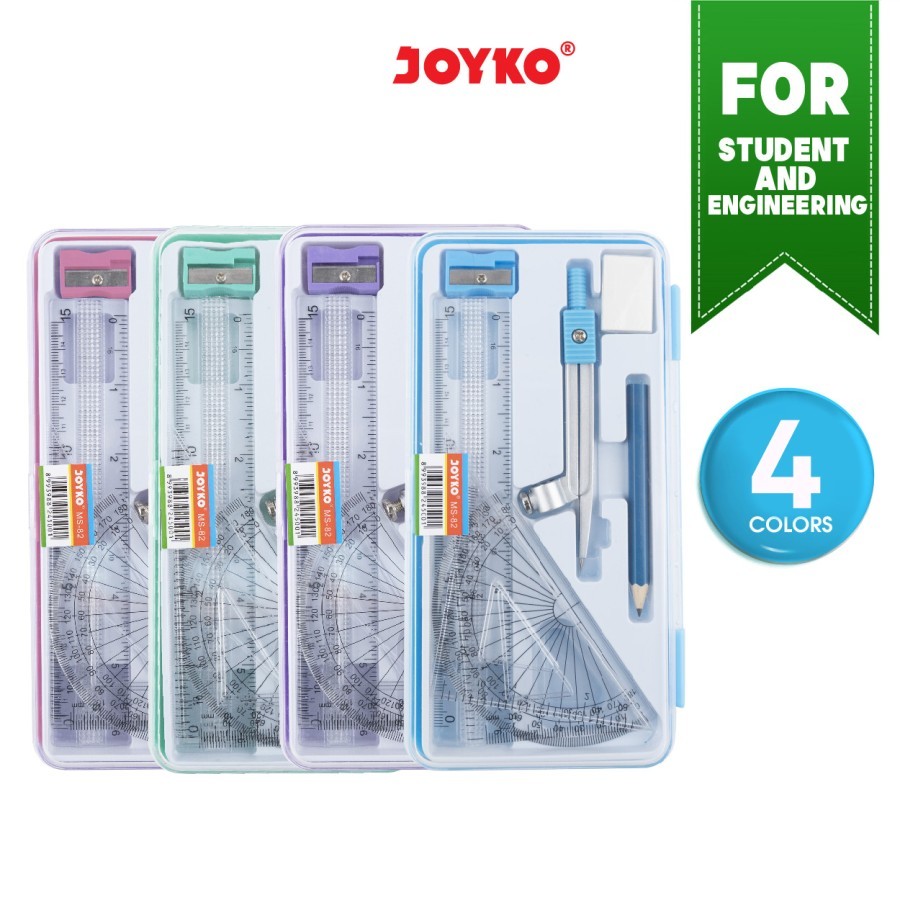 

Anekasalim - Jangka JOYKO MS-82 Fullset Penggaris/Math Set Mathset JOYKO MS-82