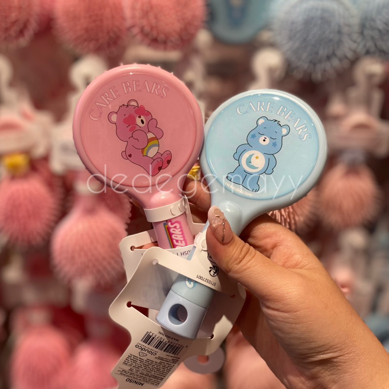 Miniso x Care Bears - Mini Paddle Brush Care Bears | Sisir Care Bears