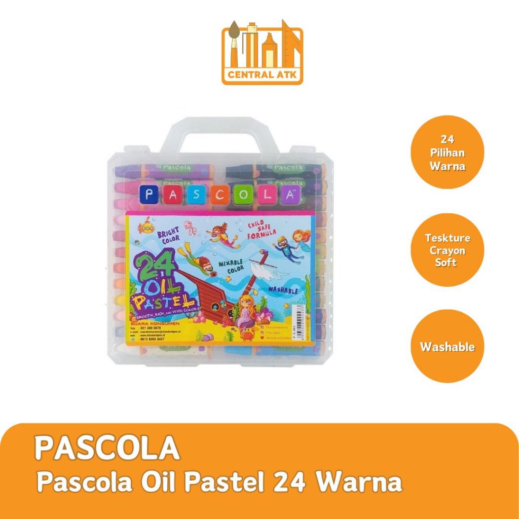 

CRAYON / OIL PASTEL PASCOLA ISI 24 WARNA