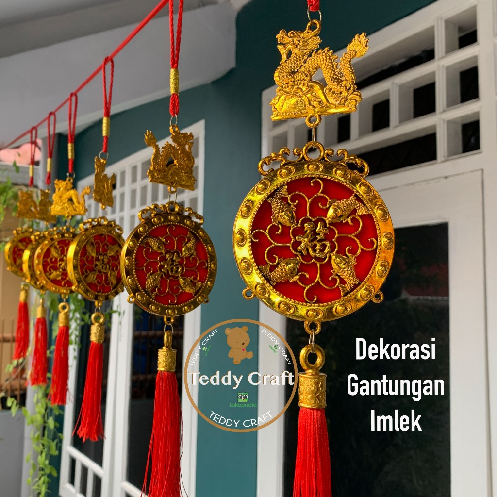 

Hiasan Imlek - Tassel Imlek - Gold DRAGON FUK - Rumbai - Chinese New Year - Lampion Imlek - Hiasan Imlek - Gantungan Imlek -Teddy Craft