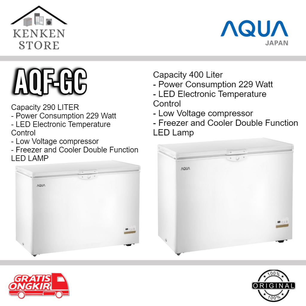 CHEST FREEZER AQUA AQF-305GC|AQF-400GC