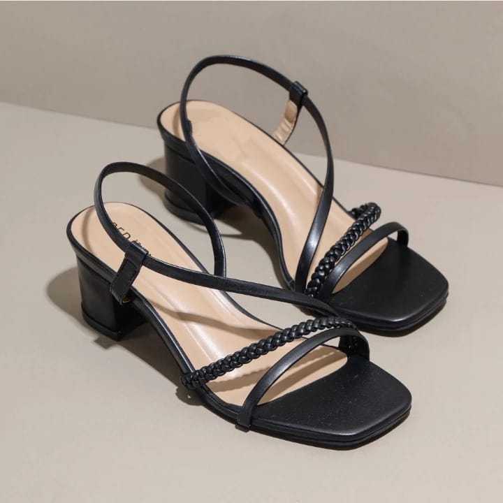 BENGKELFASHION lina sandal hak tahu wanita 5cm sandal wanita kondangan