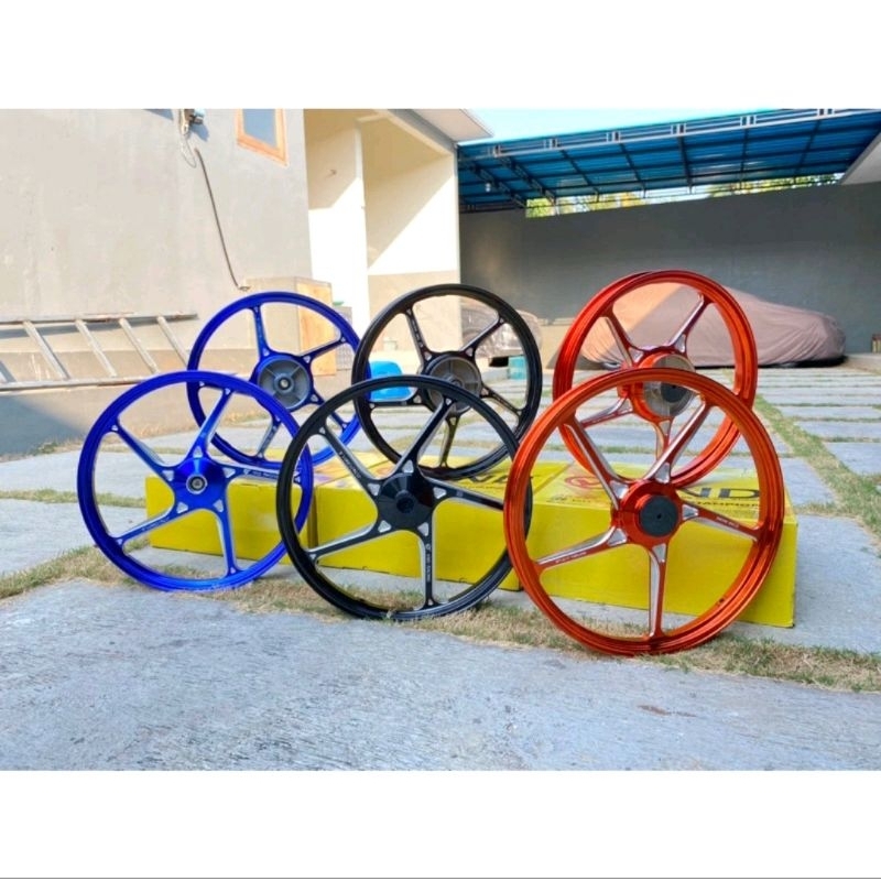 VELG VND AK55 AK 55 YAMAHA JUPITER Z/FUZ R UNIVERSAL SET 140/160 RING 17 WARNA HITAM GLOSSY HITAM KI