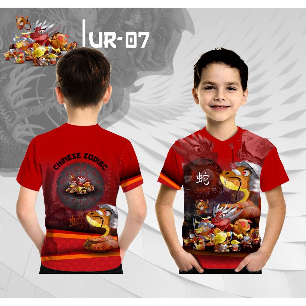 Baju imlek anak shio ular jersey chinese zodiac kaos all shio