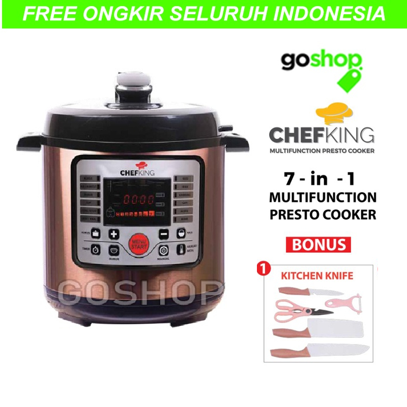 CHEFKING PRESSURE COOKER DIGITAL - PRESTO Alat Masak Multi Fungsi ( versi bukan low carbo)