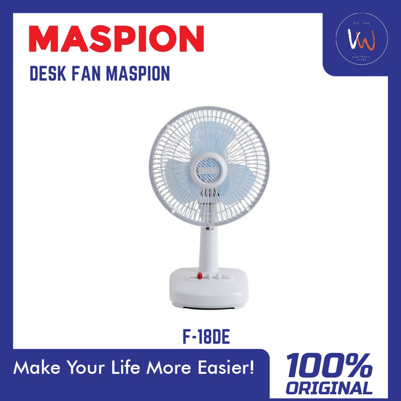 Desk Fan Maspion F-23DE ( 9in) & Maspion F-18DE (7in) / Kipas Meja / Kipas Mini
