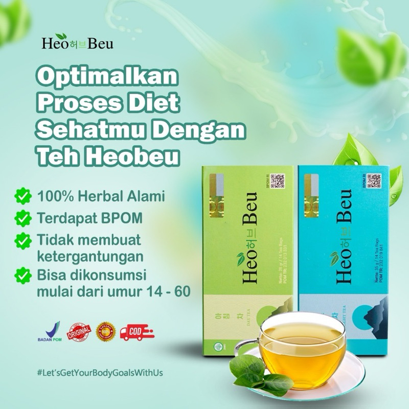 2 PAKET HEO BEU SLIMMING TEA HEO BEU TEA HEO BEU DETOX TEA HEO BEU KOREAN SLIMMING TEA