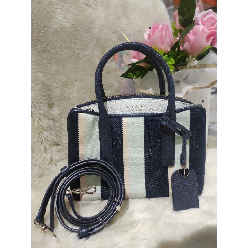 PRELOVED KS MARGAUX CANVAS STRIPE BLUEMULTI