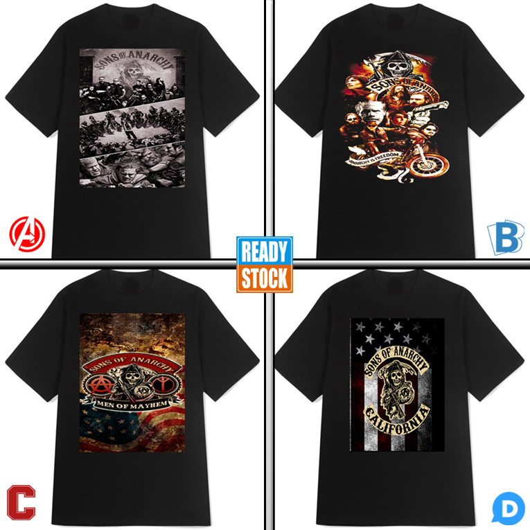 Kaos Sons Of Anarchy Tshirt 100% Cotton