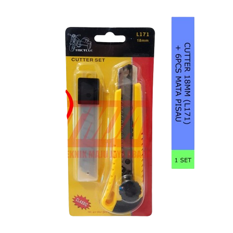 

TRICYCLE Cutter Set 18mm L171 Isi 6Pcs Mata Pisau