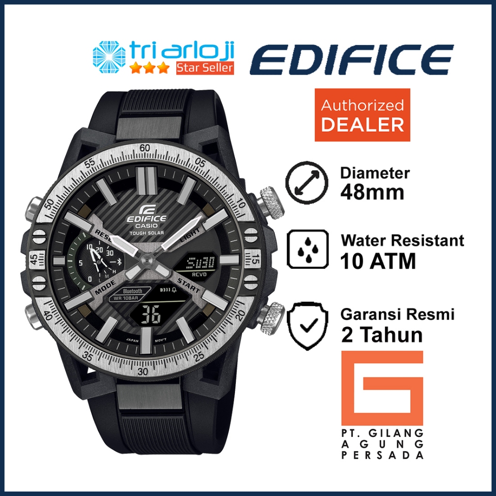 Casio Edifice ECB-2000TP-1ADF Jam Tangan Pria ECB-2000TP-1A ECB2000TP