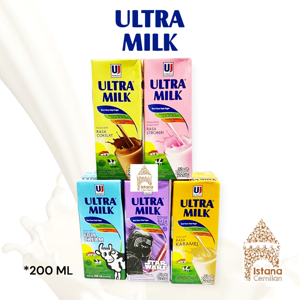

Ultra Susu UHT 200 ML Karamel / Taro / Cokelat / Full Cream / Strawberry