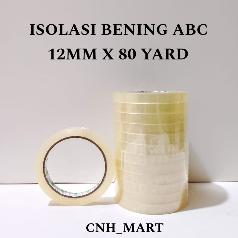 

Isolasi 1/2 Inch x 80 Yard - Selotip - Solasi - Isolatip -Isolasi 12MM ABC Harga 12PCS