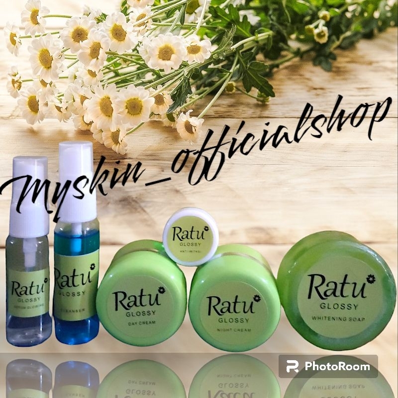 paket glowing ratu glossy luxury Non pengelupasan/plus serum original
