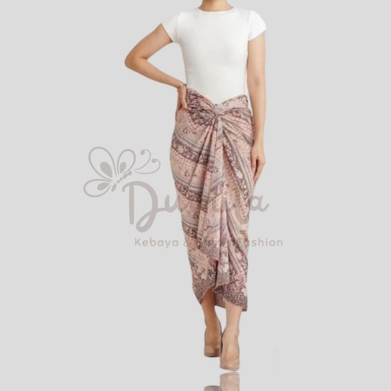 Rok Lilit Wanita Bahan Sutra Silk Motif Batik