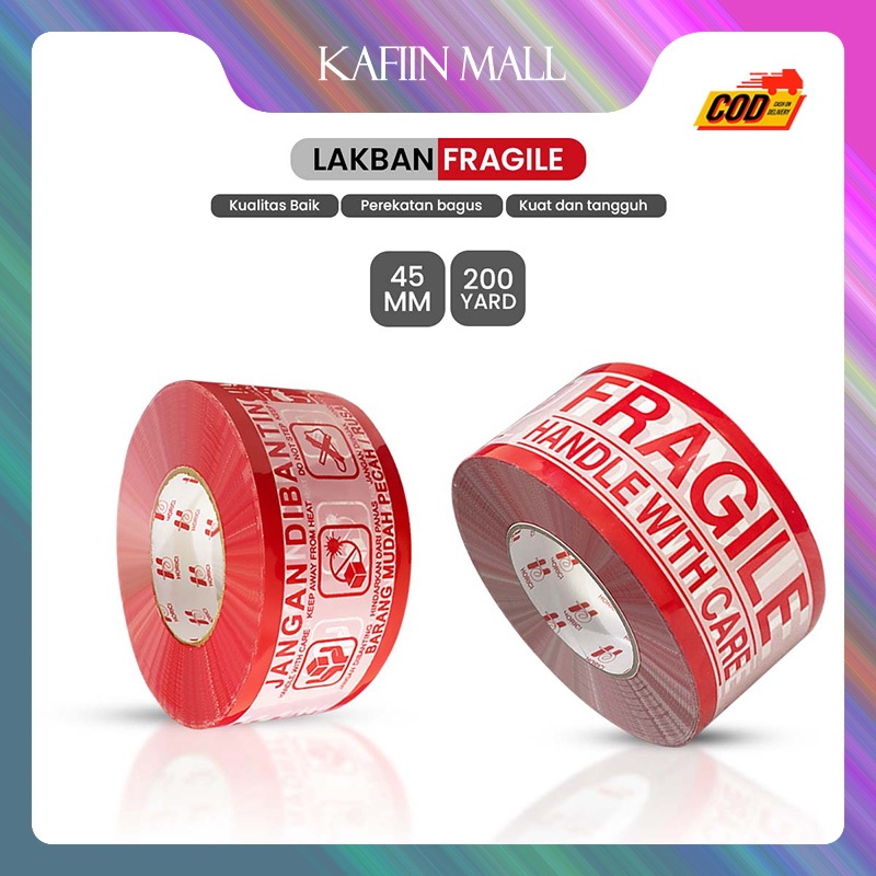 

HORICI TAPE 45MMx200Y lakban Fragile Jangan di banting Isolasi Mudah Pecah Belah Aneka varian termurah satuan