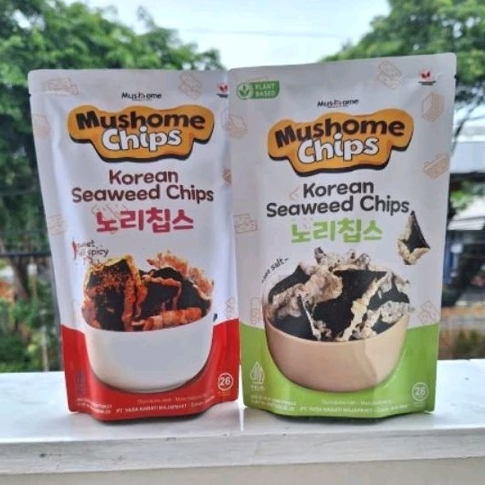 

Mushome Korean Seaweed Chips Sea Salt - Keripik Nori Vegan Vegetarian & Halal
