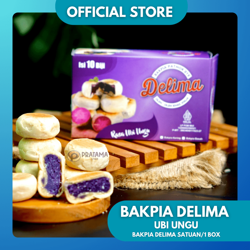 

[1 BOX] BAKPIA PATHOK DELIMA RASA UBI UNGU ISI 10