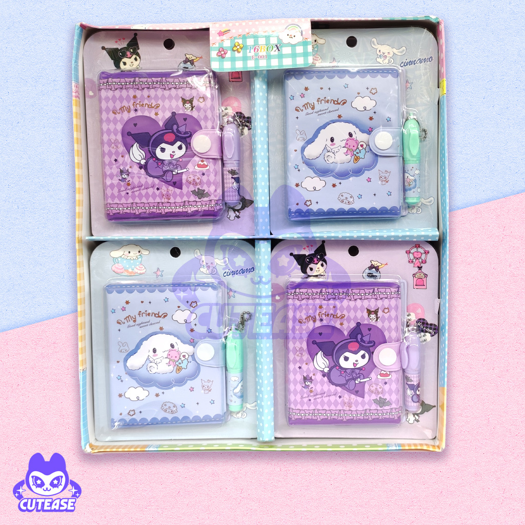 

MINI NOTE BOOK NOTES + PEN SANRIO KUROMI / CINNAMOROLL