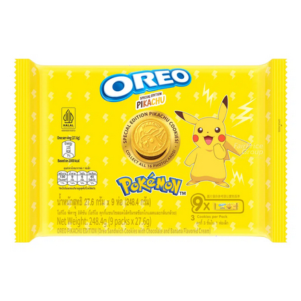 

Oreo Pokemon Special Edition Pikachu Sandwich Cookie Multipack Choco Banana Impor Singapore