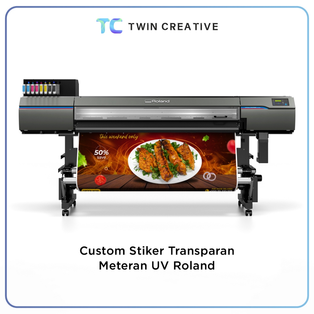 Cetak Sticker Transparan Meteran Spanduk Langsung Tempel Stiker Pintu Jendela DLL - Print Stiker Met