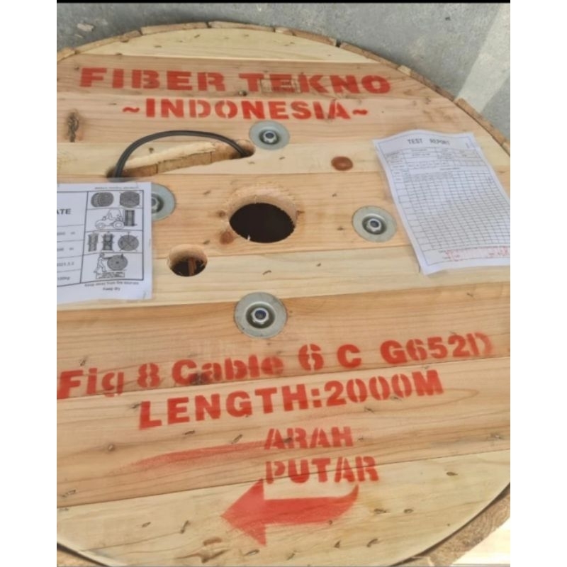 KU 6 Core Fig8 Armored / 6 Core Fig8 Bulat Panjang 2KM FIBER TEKNO
