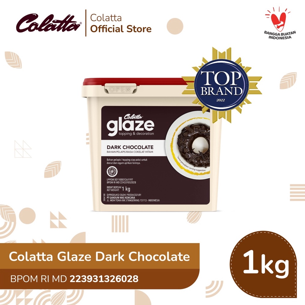 

Terbaru 1212 Colatta Glaze Dark Bahan Pelapis Rasa Coklat 1Kg gas