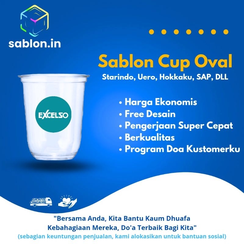 Sablon Cup Oval Ukuran 12 oz 14 oz 16 oz 18 oz 22 oz Murah Bagus Tebal Free Ongkir Free Desain Sablo