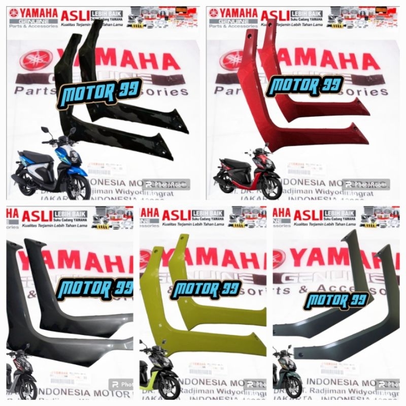 Mole side 1 2 cover dek bawah kanan kiri X ride xride 125 hitam ori ygp
