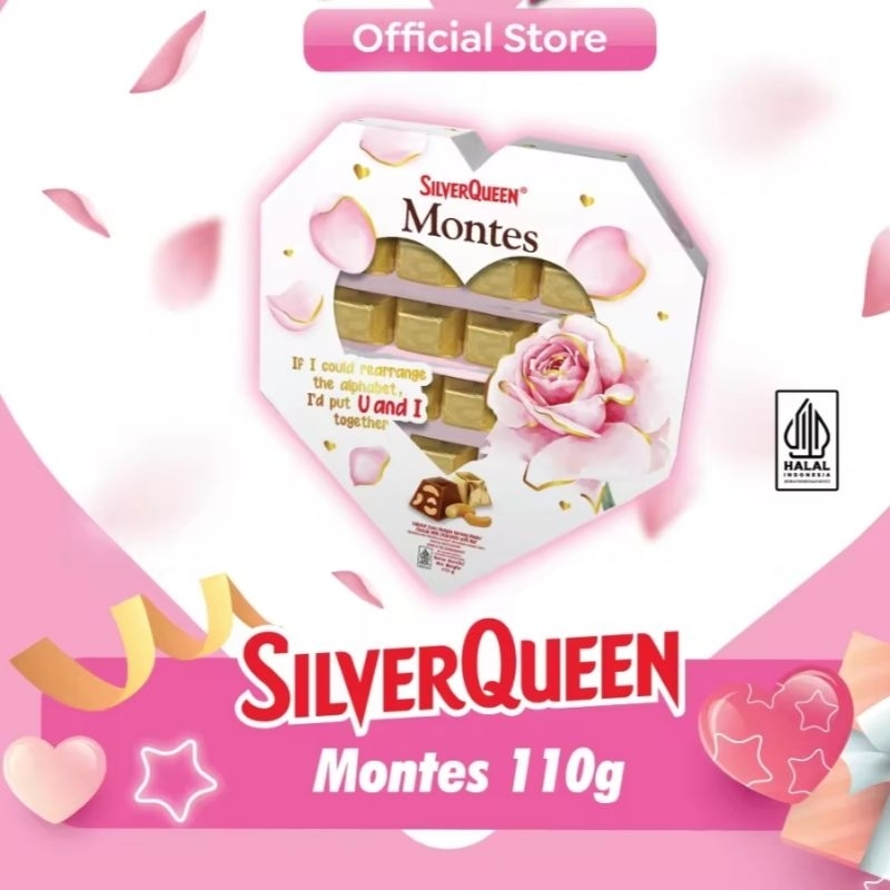 

Silverqueen Montes 110gr Edisi Valentine Love Valentine's Day Special Edition Cashew Almond Very Berry Yoghurt 2x62gr Self Love Yourself inside Out Coklat Cokelat Edisi Spesial Valentine Limited Edition