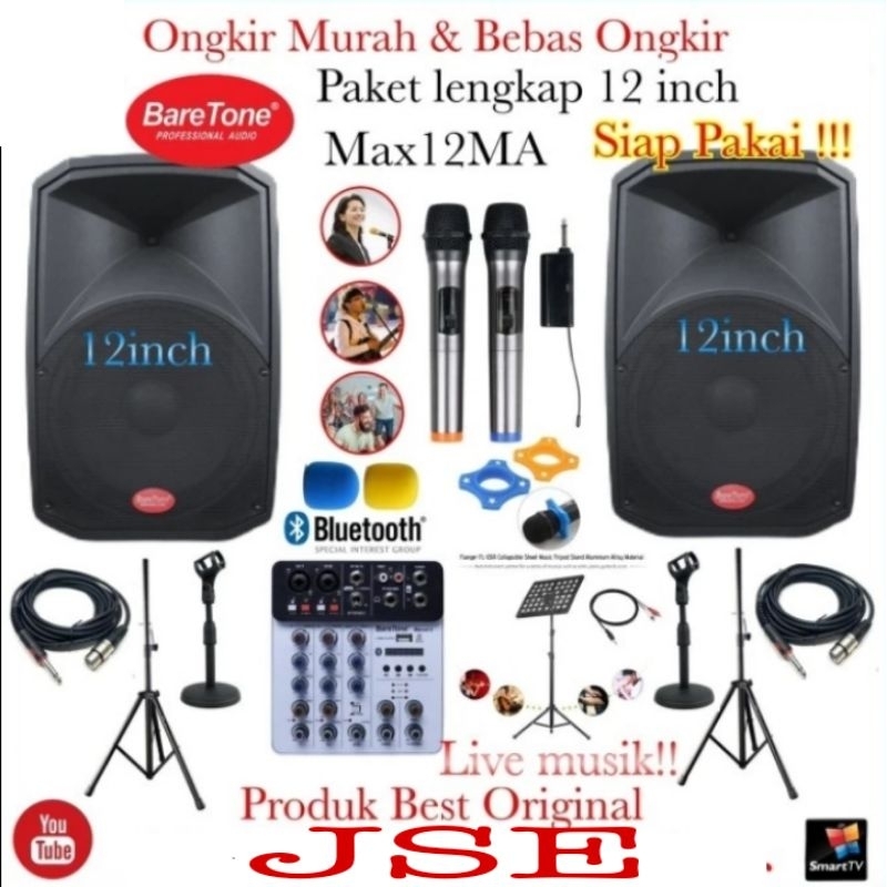 Paket Sound system 12 inch Live musik indoor dan outdoor super Power