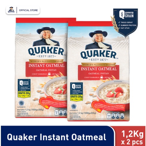 

Ready Stok Quaker Instant Oatmeal 12 gr Twin Pack serbuuu