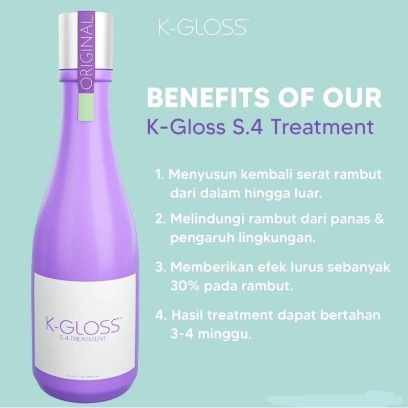 K-GLOSS S.4 KERATIN TREATMENT FULL SIZE ORIGINAL