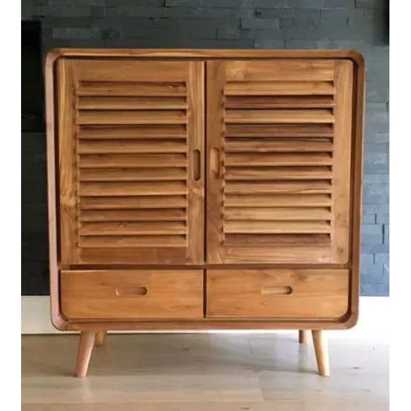 BUFET minimalis retro kayu jati asli